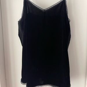 Who What Wear - Black Velvet Tank